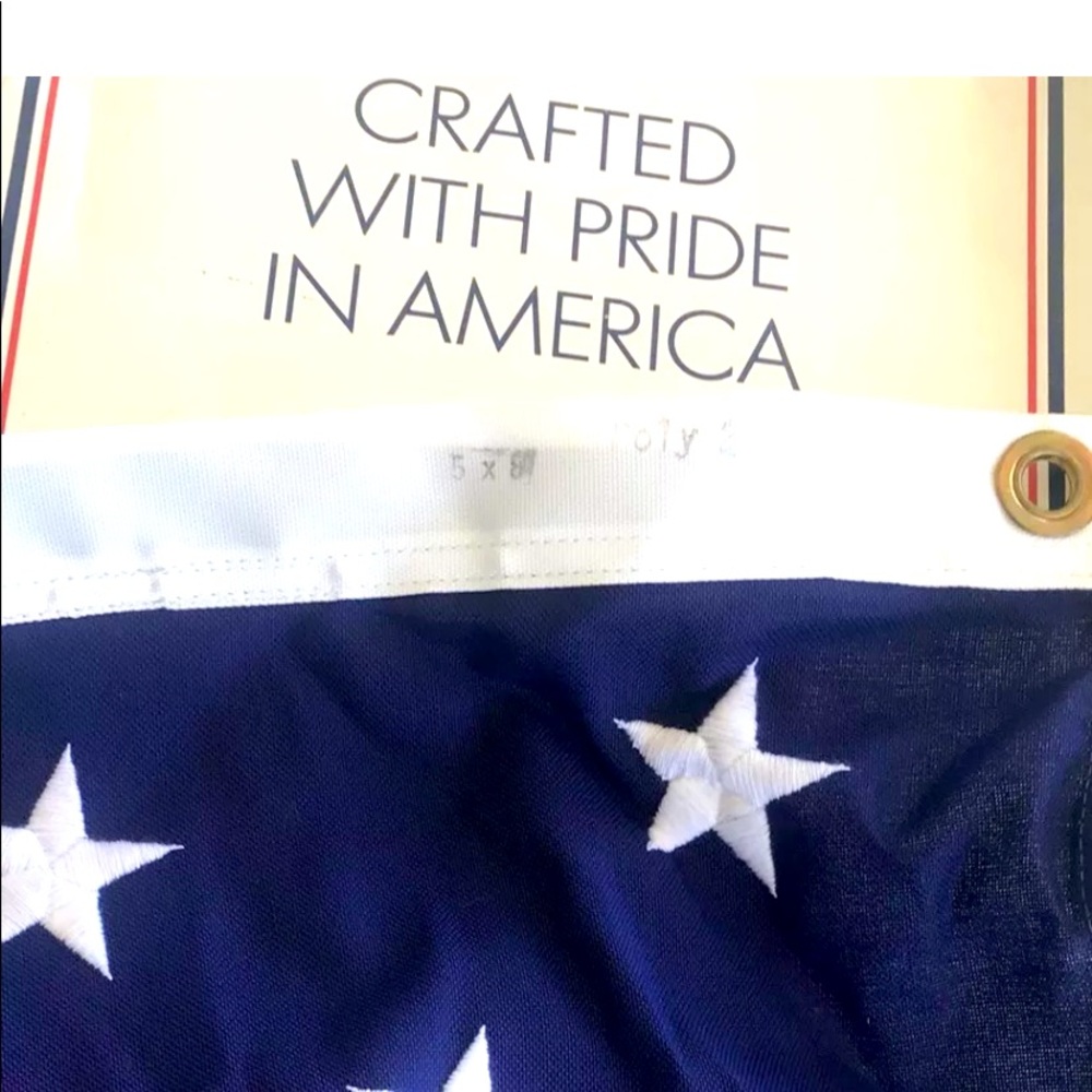 5’ X 8' POLY US MADE COMMERCIAL QUALITY EMBROIDERED STARS SEWN STRIPES NEW